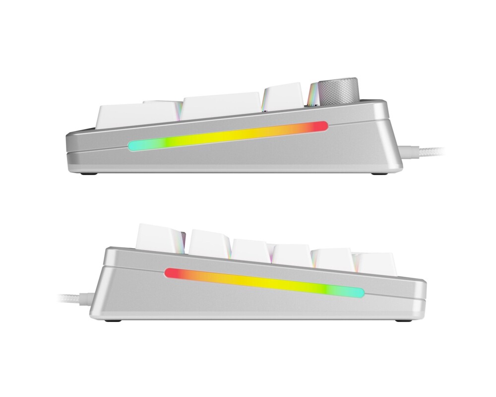 Клавиатура Геймърска механична клавиатура Glorious GMMK 3 Pro 100% Silver - Fox Linear Switches 3