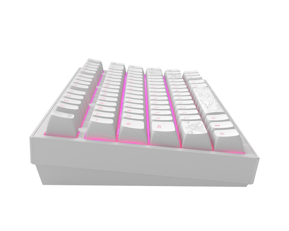 Клавиатура Геймърскa механична клавиатура Dark Project ALU81A Terra Nostra White RGB 4
