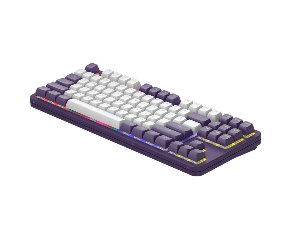 Клавиатура Геймърскa механична клавиатура Dark Project ALU87A Violet RGB - TKL 3