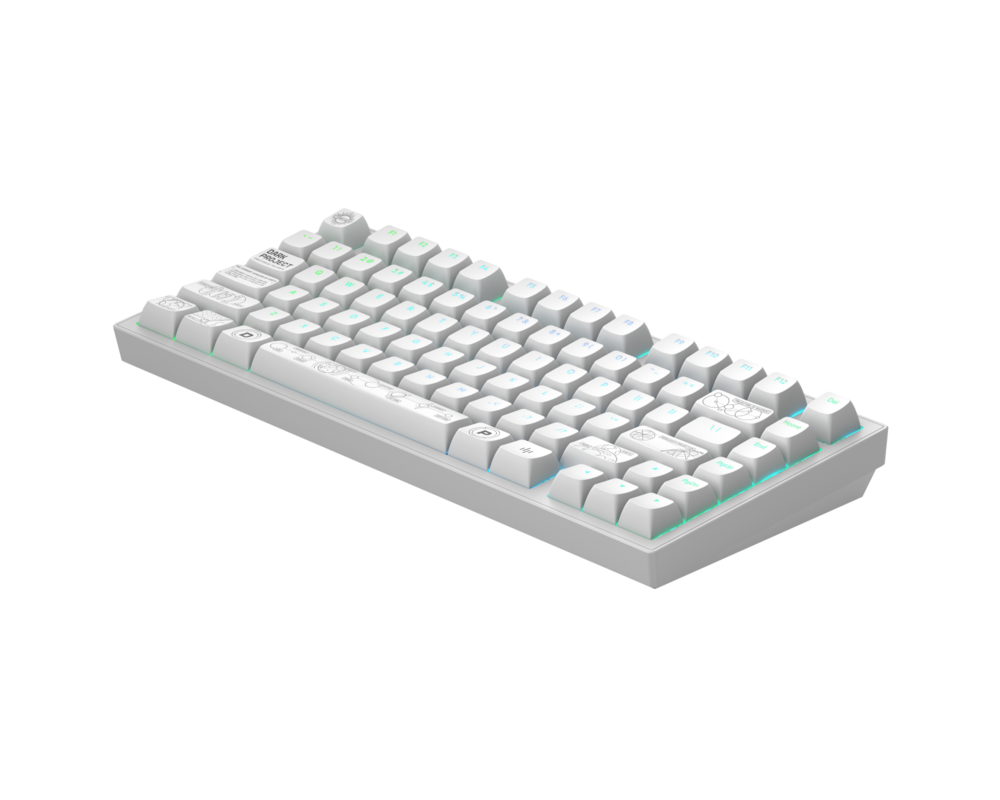 Клавиатура Геймърскa безжична клавиатура Dark Project ALU81A Terra Nova White RGB 3