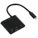 <span>Адаптери</span> HAMA 135729, 4 в 1, USB-C - 2 x USB 3.1, HDMI™, USB-C (данни), Черен <span class='catalog-num-in-name'>HAMA-135729</span> - 