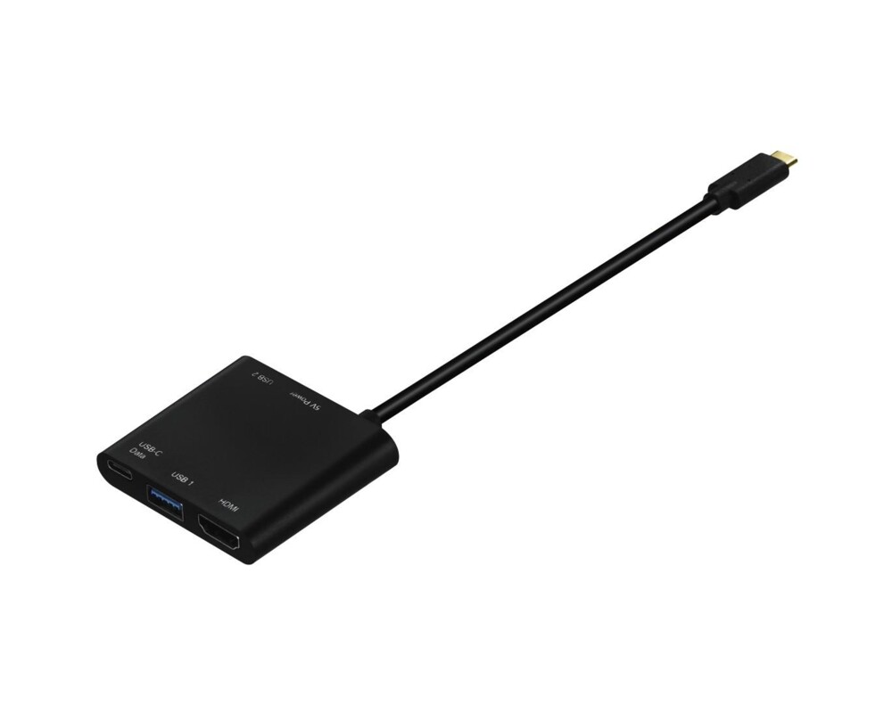 Адаптери HAMA 135729, 4 в 1, USB-C - 2 x USB 3.1, HDMI™, USB-C (данни), Черен 2
