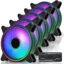  Комплект вентилатори EZDIY-FAB Moonlight Black RGB PWM 120mm - 5 Pack 792827 EZ-EZDPI076-5 на топ цена - PIC.bg