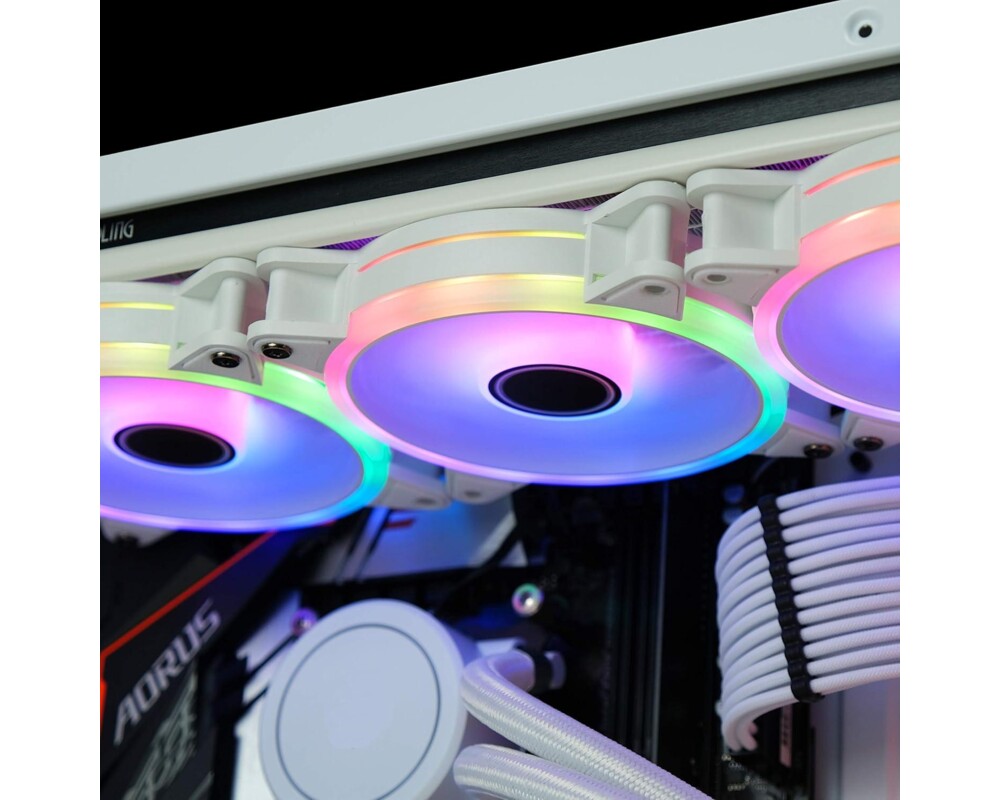 Вентилатор Комплект вентилатори EZDIY-FAB Moonlight White RGB PWM 120mm - 3 Pack 2