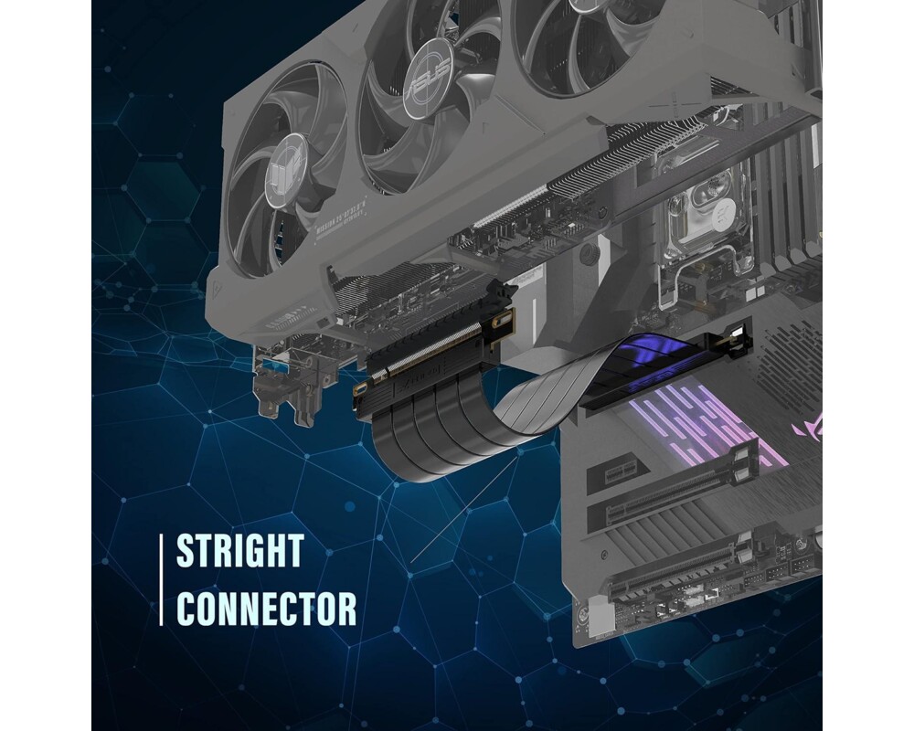 Кабел EZDIY-FAB Riser Cable Straight Connector 300mm PCI-E x16 4.0 3