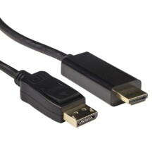  ACT AK3990, DisplayPort мъжко - HDMI-A мъжко, 1.8 м, Черен, булк опаковка 792862 EWENT-ACT-CAB-AK3990 на топ цена - PIC.bg