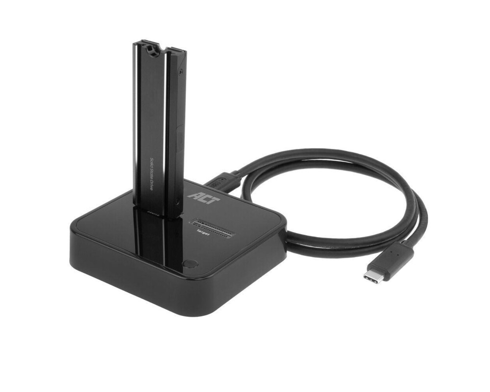 Адаптери Двойна SSD докинг станция, ACT M.2 NVMe/PCIe за клониране, USB-C 3.2 Gen2 11