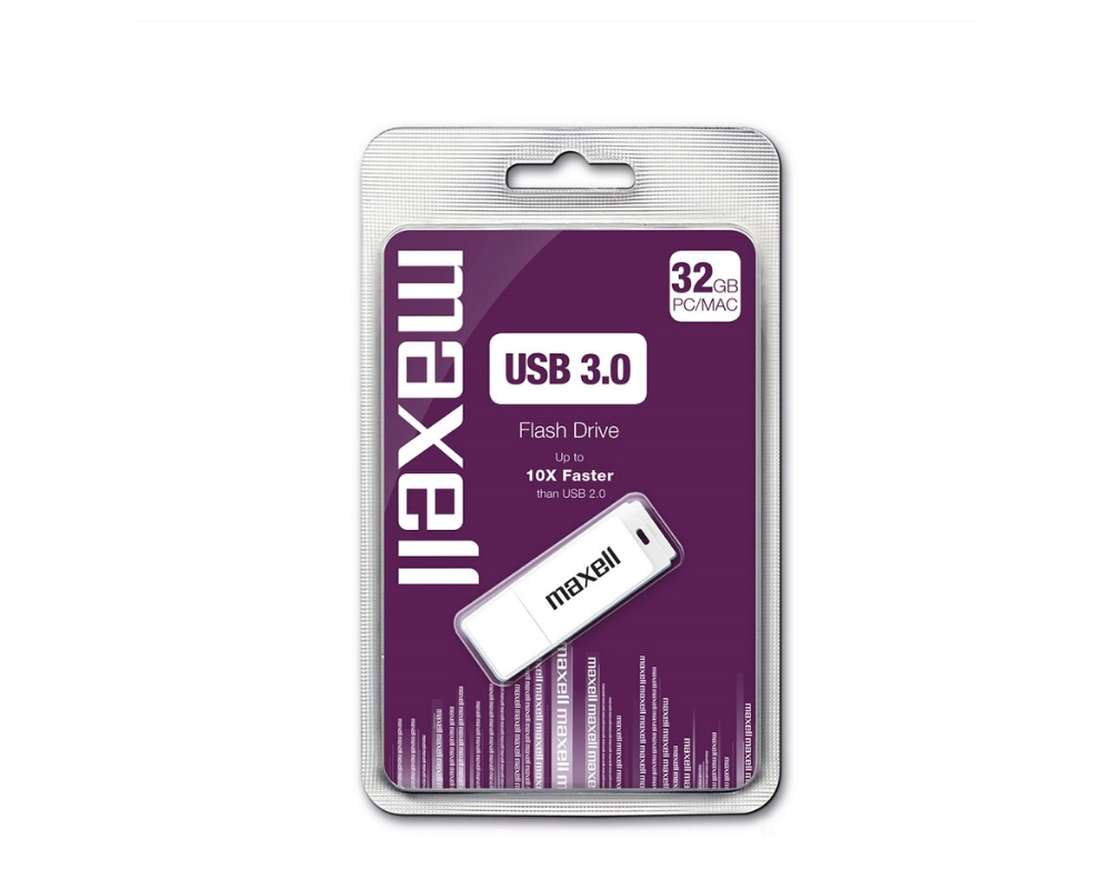 Флаш памет MAXELL Speedboat, 32GB USB 3.0 бяла