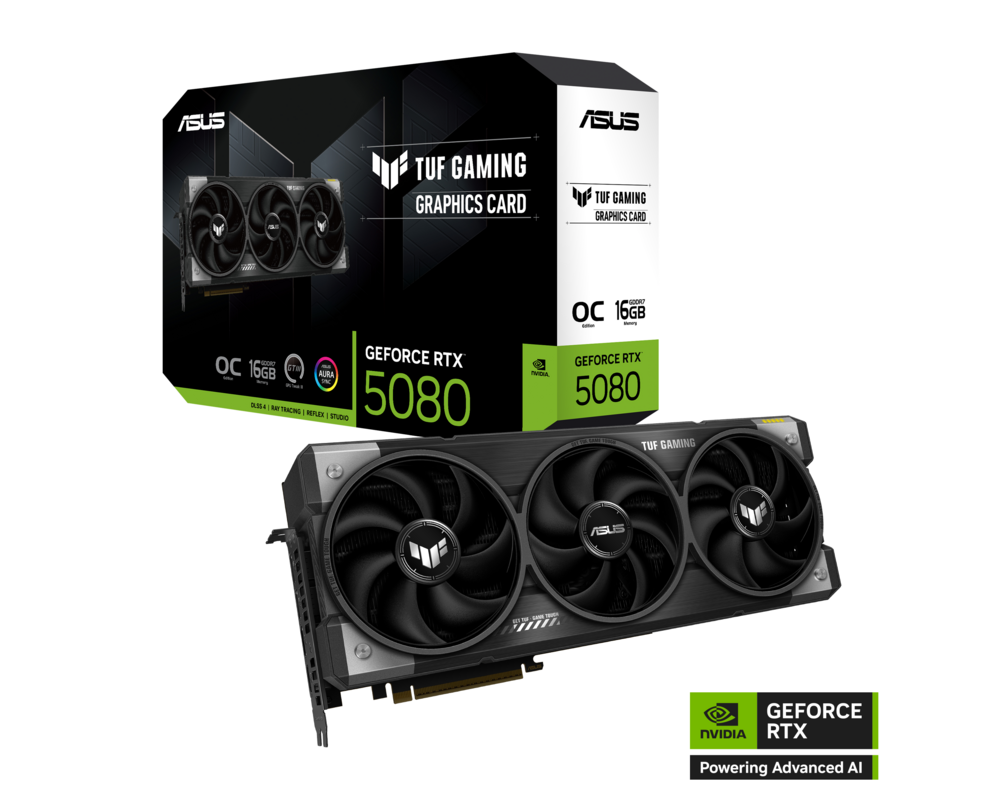 Видеокарта ASUS TUF Gaming GeForce RTX 5080 OC 16GB GDDR7 10