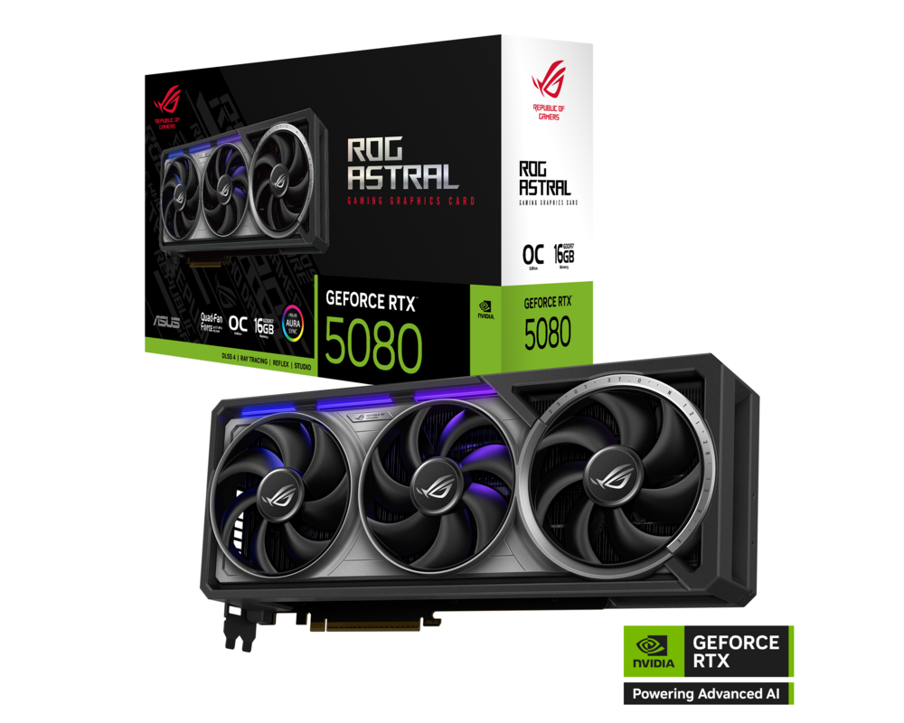 Видеокарта ASUS ROG ASTRAL GeForce RTX 5080 OC 16GB GDDR7 13