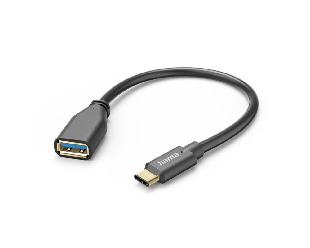 Адаптери HAMA Адаптер OTG USB-C мъжко - USB-A женско, 0.15m, черен 3