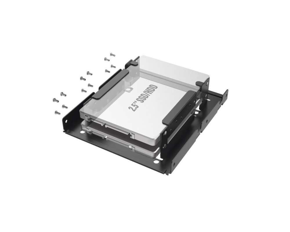 Аксесоар за съхранение Рамка за твърд диск HAMA, 2 x 2.5" SSD и HDD в слот HDD 3.5", Черен 2
