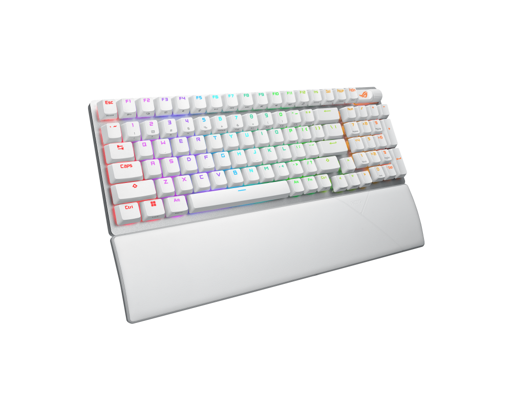 Клавиатура Геймърска безжична Клавиатура ASUS ROG Strix Scope II 96 - Moonlight White 5
