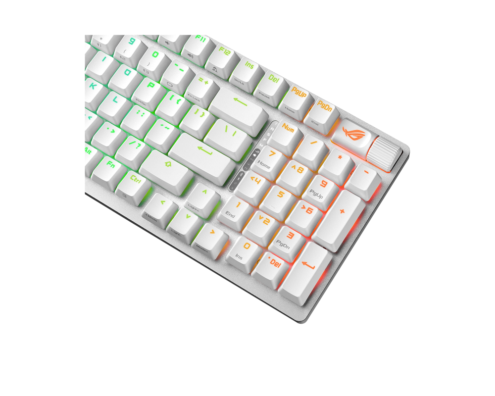 Клавиатура Геймърска безжична Клавиатура ASUS ROG Strix Scope II 96 - Moonlight White 6
