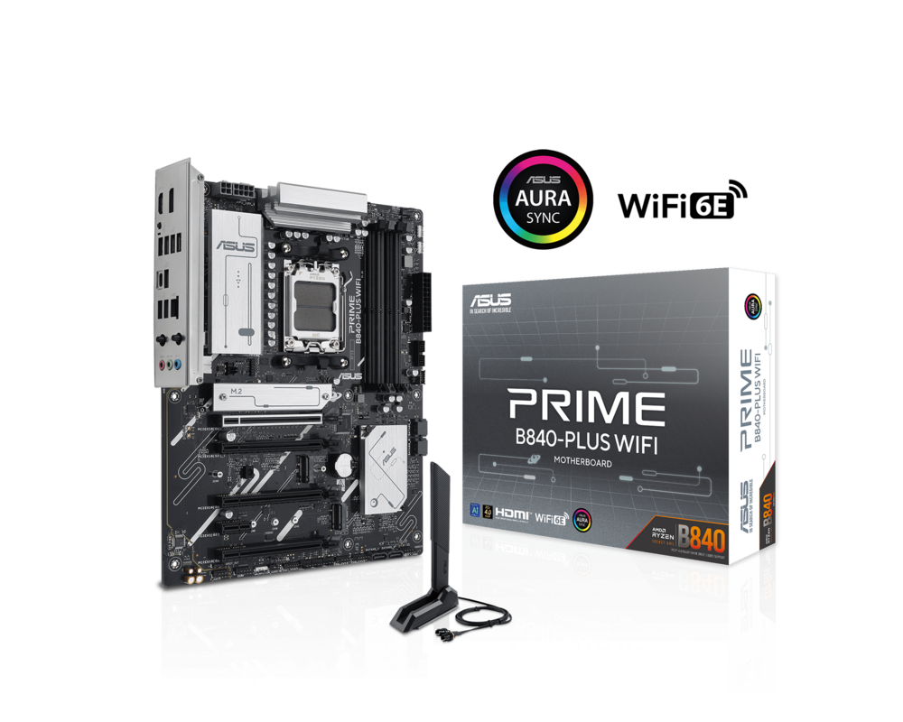 Дънна платка ASUS PRIME B840-PLUS WIFI DDR5, AM5 5