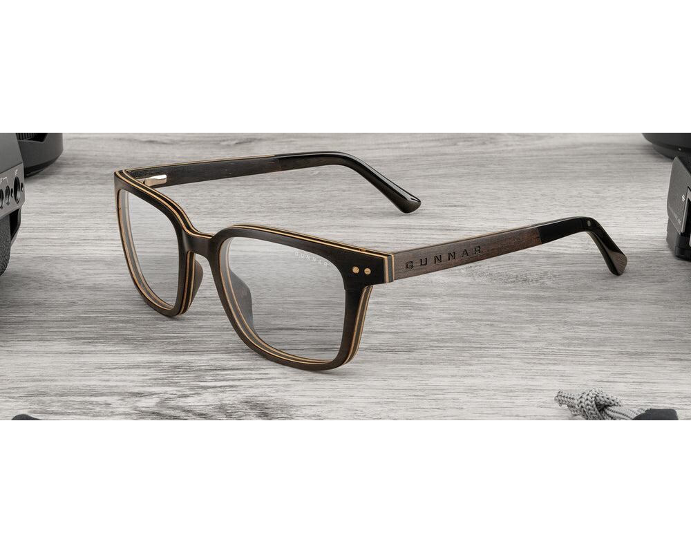 Очила за компютър Компютърни очила GUNNAR Muir Ebony (wood), Clear Pro 5