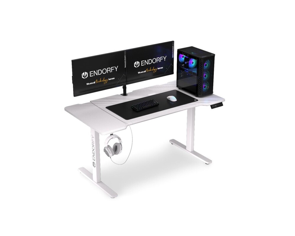 Геймърско бюро ENDORFY - Atlas L Electric - Onyx White 3
