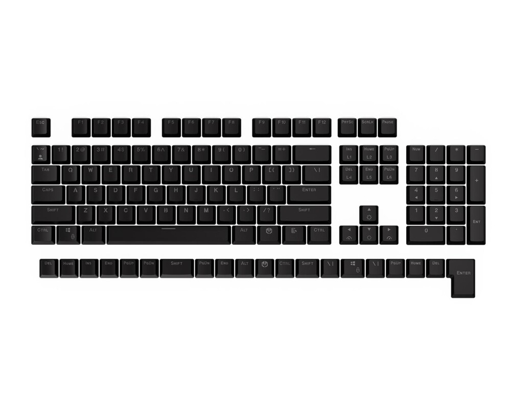 Геймърски аксесоари Капачки за механична клавиатура ENDORFY - 124 бр PBT - Черно 5