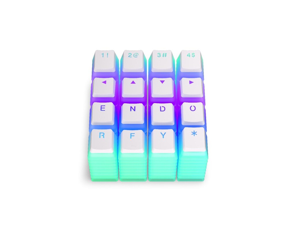 Геймърски аксесоари Капачки за механична клавиатура ENDORFY - 124 бр PBT - Onyx White 7