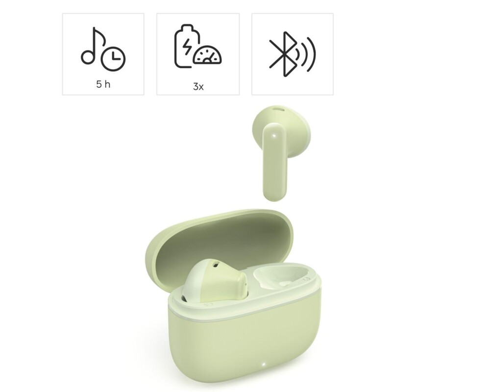 Слушалки Hama Блутут слушалки "Freedom Light II", Bluetooth, TWS, Зелени 7