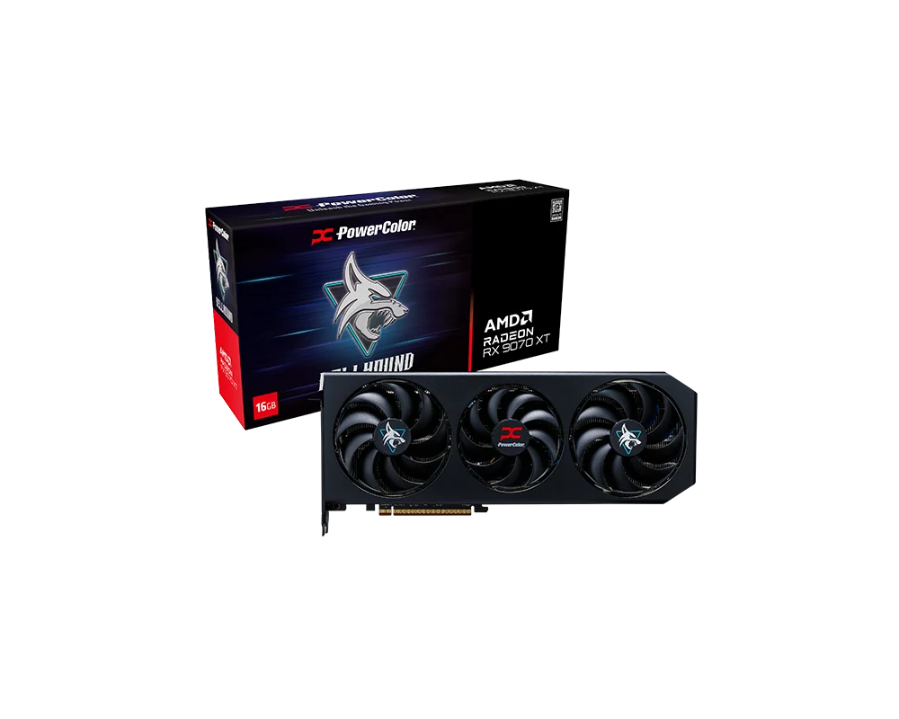Видеокарта PowerColor Radeon RX 9070 XT Hellhound 16GB GDDR6 7