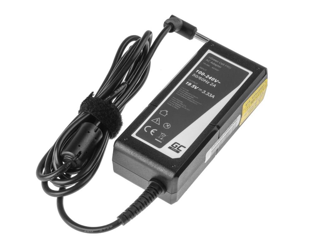 Зарядно Захранване за лаптоп GREEN CELL, HP PRO Charger / AC Adapter 19.5V 3.33A 65W for HP 250 G2 G3 G4 G5 15-R 15-R100NW 15-R101NW 15-R104NW 15-R233NW  4,5mm- 3,0mm 2