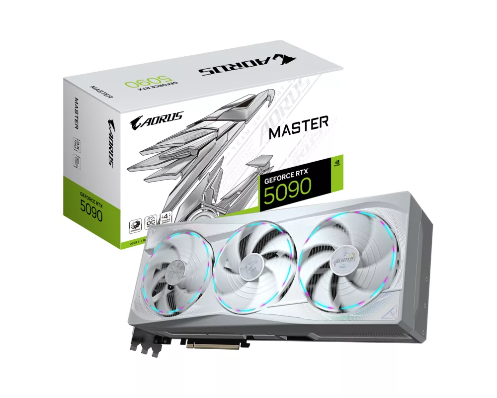 Видеокарта Gigabyte AORUS RTX 5090 MASTER ICE 32GB GDDR7 10