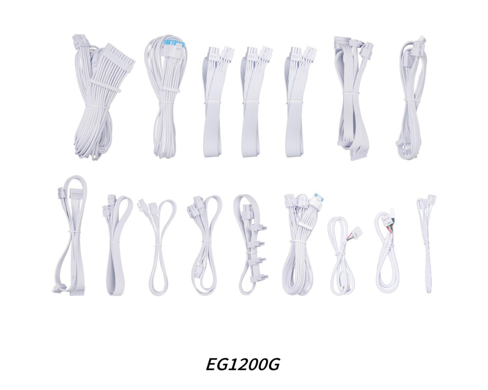 Захранване Lian Li EDGE 1200W 80+ Gold PCIe 5.1, ATX 3.1 - Бяло 11