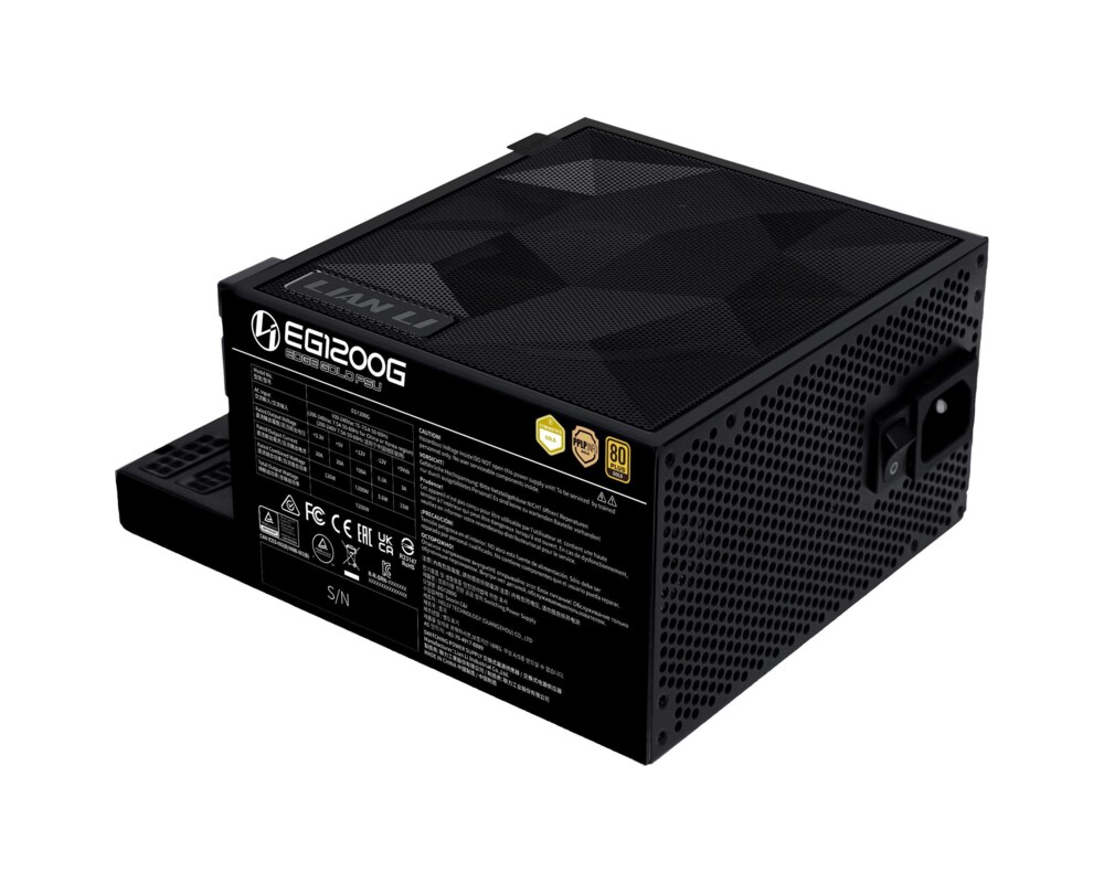 Захранване Lian Li EDGE 1200W 80+ Gold PCIe 5.1, ATX 3.1 - Черно 4
