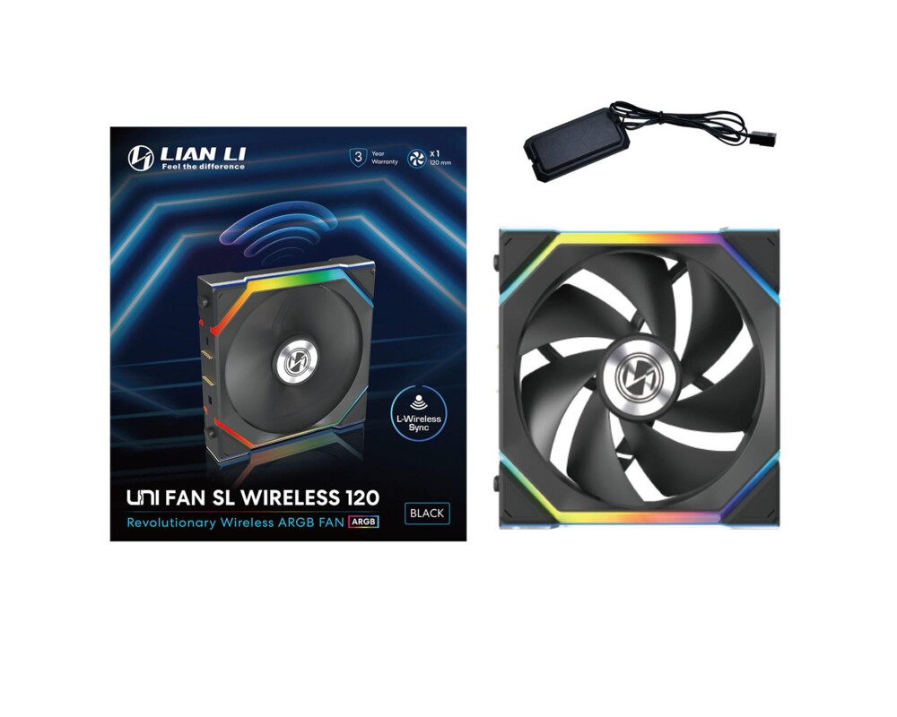 Вентилатор Lian Li UNI FAN SL Wireless ARGB PWM - 120 mm Черен 7