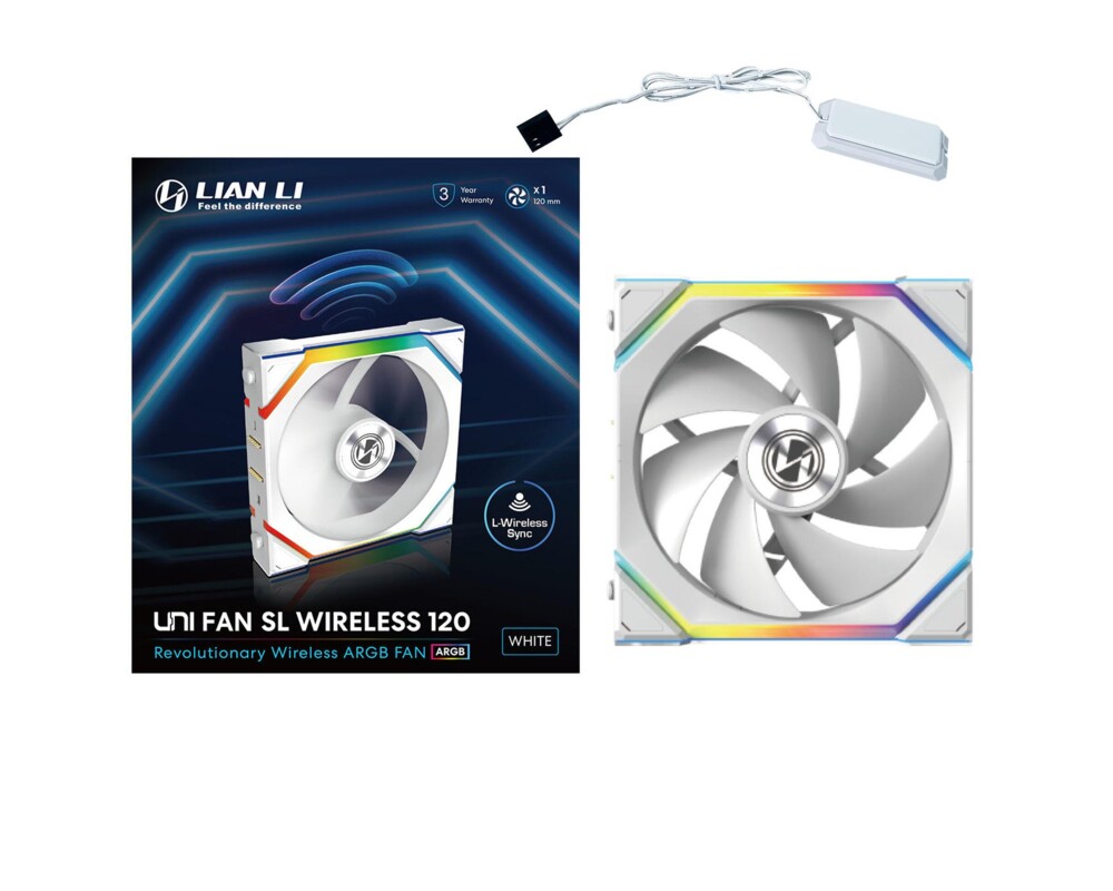 Вентилатор Lian Li UNI FAN SL Wireless ARGB PWM - 120 mm Бял 7