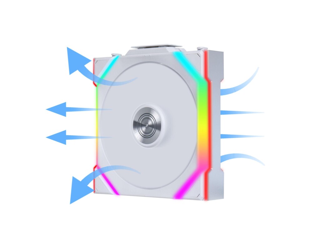 Вентилатор и 3бр Lian Li UNI FAN SL Wireless ARGB PWM Reverse Blade - 120 mm Бели + Контролер 3