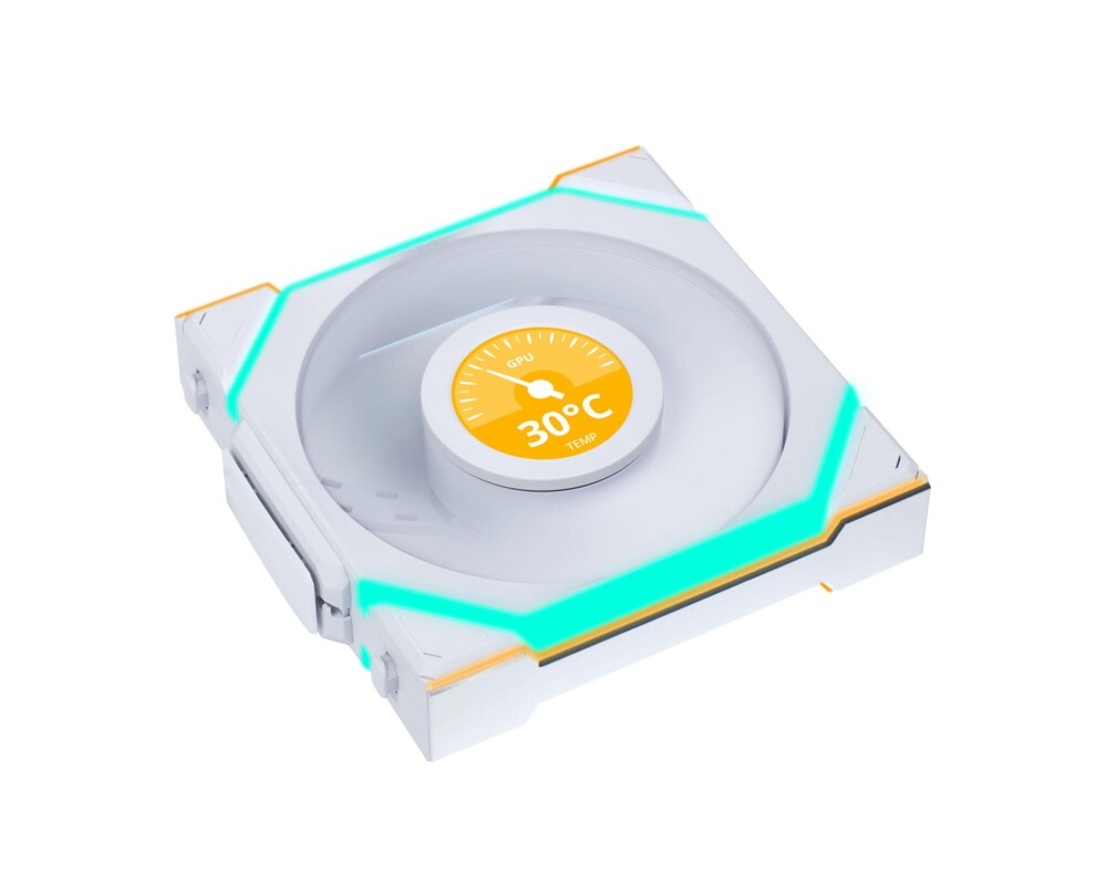 Вентилатор Lian Li UNI FAN SL Wireless LCD Reverse Blade ARGB PWM - 120 mm Бял 3