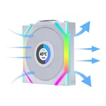 Вентилатор и 3бр Lian Li UNI FAN SL Wireless LCD ARGB PWM - 120 mm Бели 3
