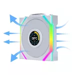 Вентилатор и 3бр Lian Li UNI FAN SL Wireless LCD Reverse Blade ARGB PWM - 120 mm Бели 3