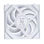 Вентилатор и 3бр Lian Li UNI FAN SL Wireless LCD Reverse Blade ARGB PWM - 120 mm Бели 7