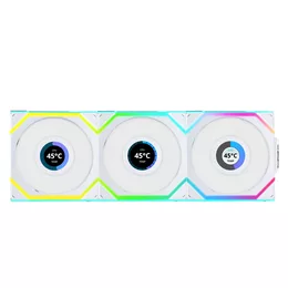  и 3бр Lian Li UNI FAN SL Wireless LCD Reverse Blade ARGB PWM - 120 mm Бели 807419 LULI-102 на топ цена - PIC.bg