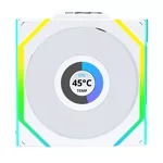 Вентилатор и 3бр Lian Li UNI FAN SL Wireless LCD Reverse Blade ARGB PWM - 120 mm Бели 4