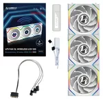 Вентилатор и 3бр Lian Li UNI FAN SL Wireless LCD Reverse Blade ARGB PWM - 120 mm Бели 11