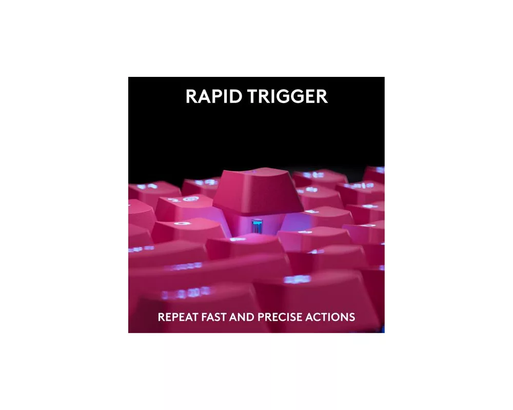 Клавиатура Геймърска механична клавиатура Logitech G Pro X RAPID TKL Magenta - Tactile Switch 3