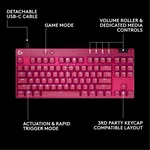 Клавиатура Геймърска механична клавиатура Logitech G Pro X RAPID TKL Magenta - Tactile Switch 7