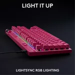 Клавиатура Геймърска механична клавиатура Logitech G Pro X RAPID TKL Magenta - Tactile Switch 6