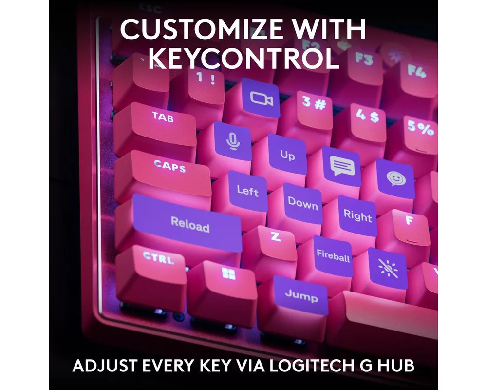Клавиатура Геймърска механична клавиатура Logitech G Pro X RAPID TKL Magenta - Tactile Switch 5