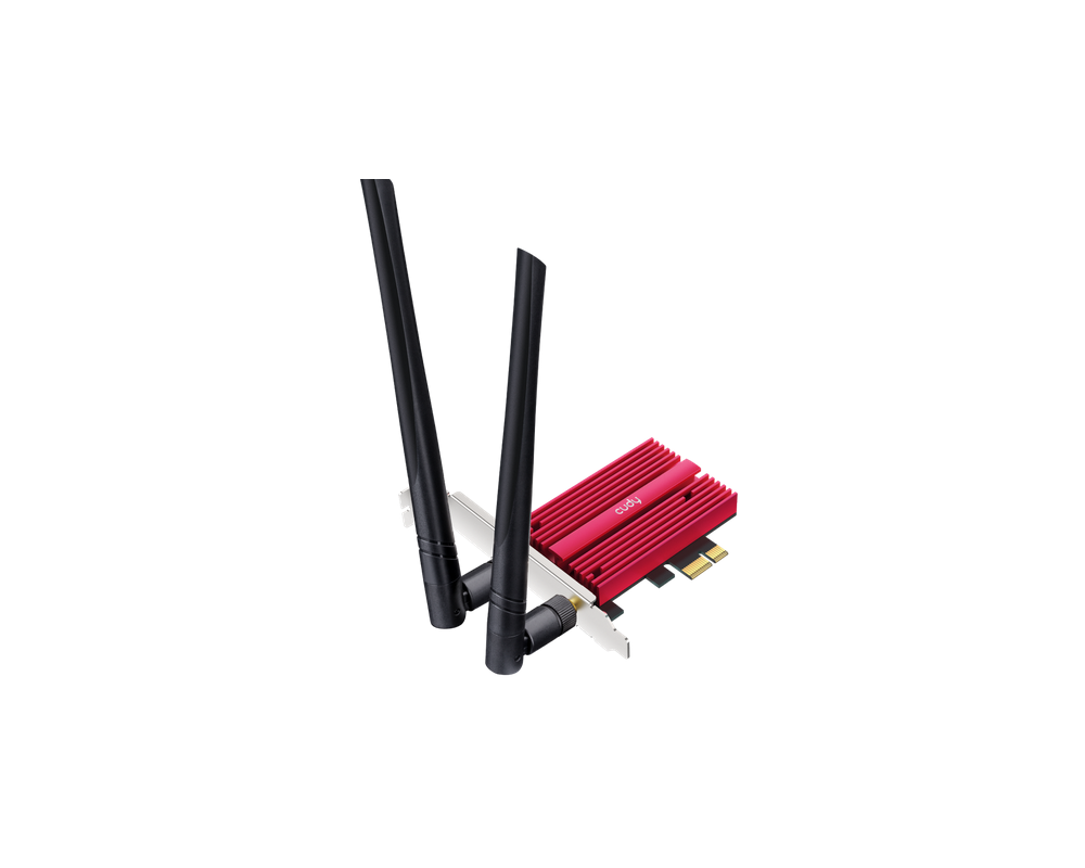 Мрежова карта Cudy WE9300, PCIe, 3-бандов, 5.7 Gbps, 2.8 Gbps, 688 Mbps, WiFi, Bluetooth 5.4 3