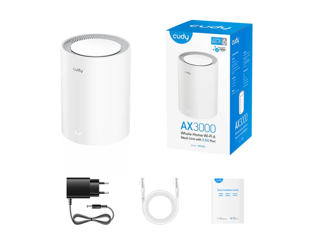 Рутер Безжична MESH система Cudy M3000, 1 брой, AX3000 Dual Band, 2.4/5 GHz, 574 - 2402 Mbps 7