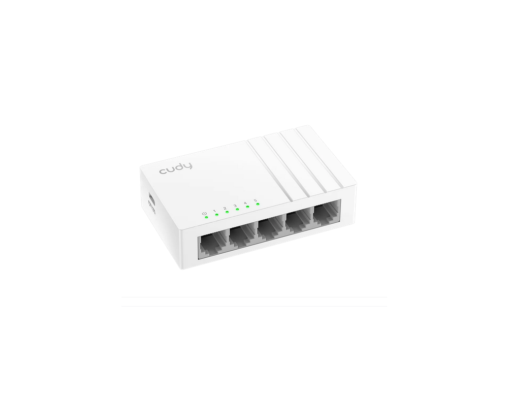 Switch (Комутатор) Суич Cudy GS105U, 5 портов, 10/100/1000, Auto-MDI/MDIX, USB-C Port 2