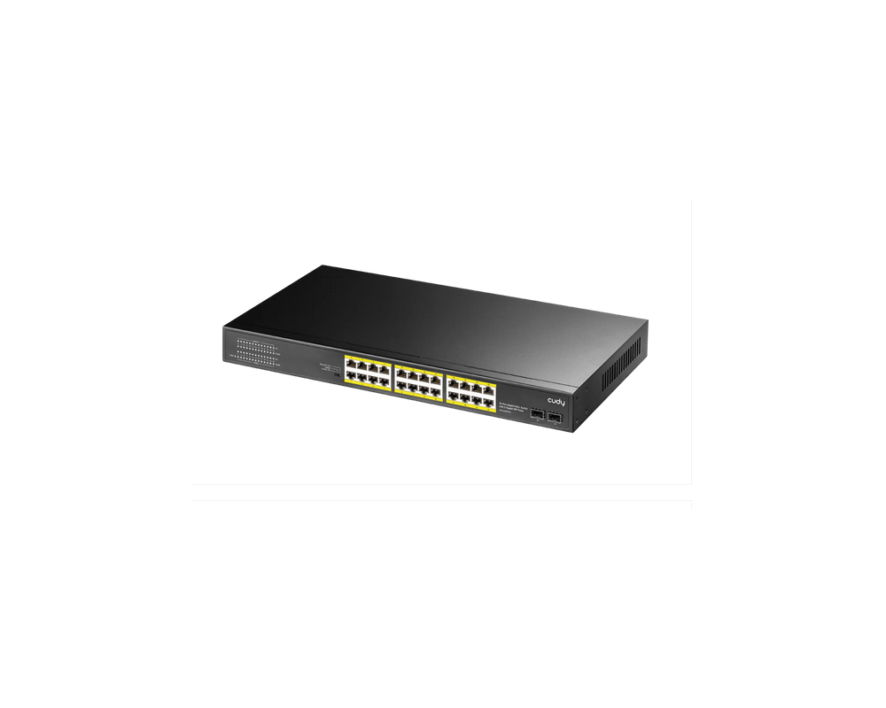 Switch (Комутатор) Суич Cudy GS1028PS2, 24 портов, 10/100/1000, 24× GbE with 802.3at/af PoE, 2× Uplink SFP, Default/VLAN/Extend Modes , за 19" rack 4