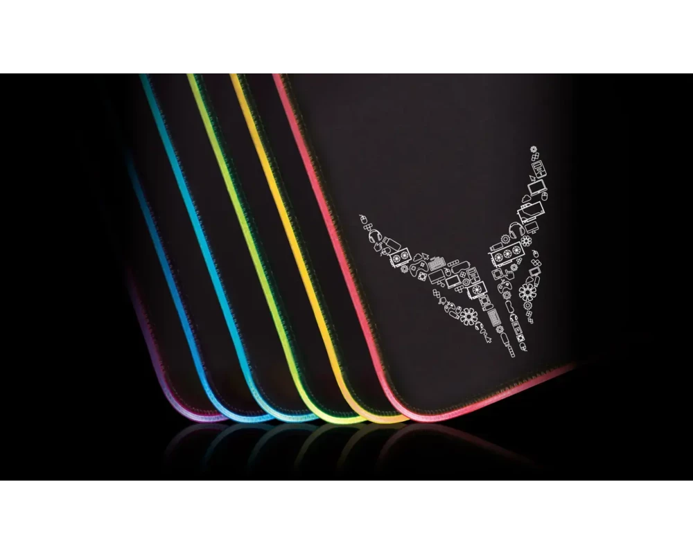 Пад за мишка Подложка за мишка PowerColor Red Devil RGB - XL 2