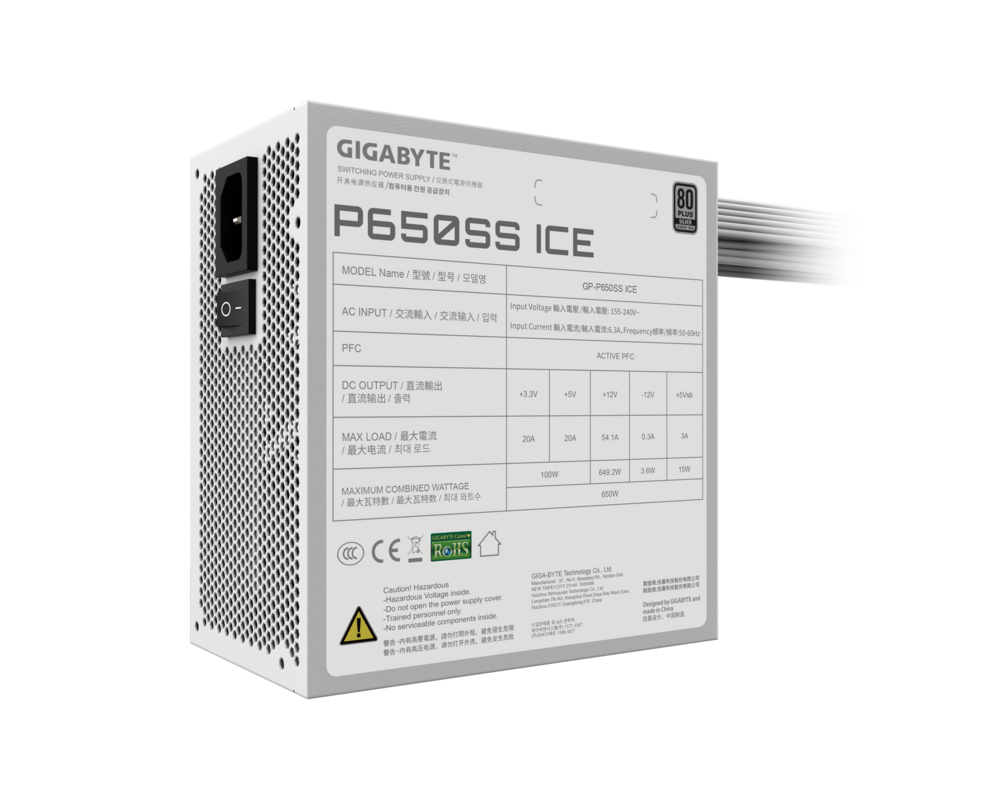 Захранване Gigabyte P650SS ICE 650W 80+ Silver 4