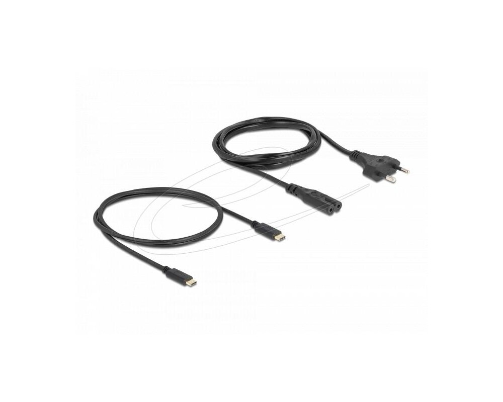 Зарядно Delock  GaN, 2 x USB-C, PD 65 W, адаптер за EU / US / UK 3